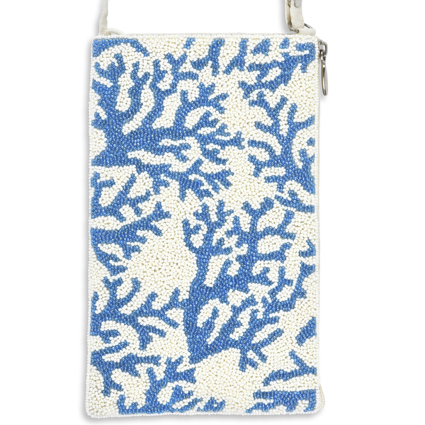 Hand Beaded Blue Coral Bag Dickinson Jewelers Dunkirk, MD