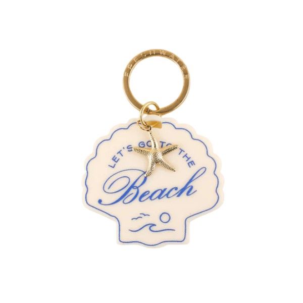 Silver Beach Seashell Charm Keychain Dickinson Jewelers Dunkirk, MD