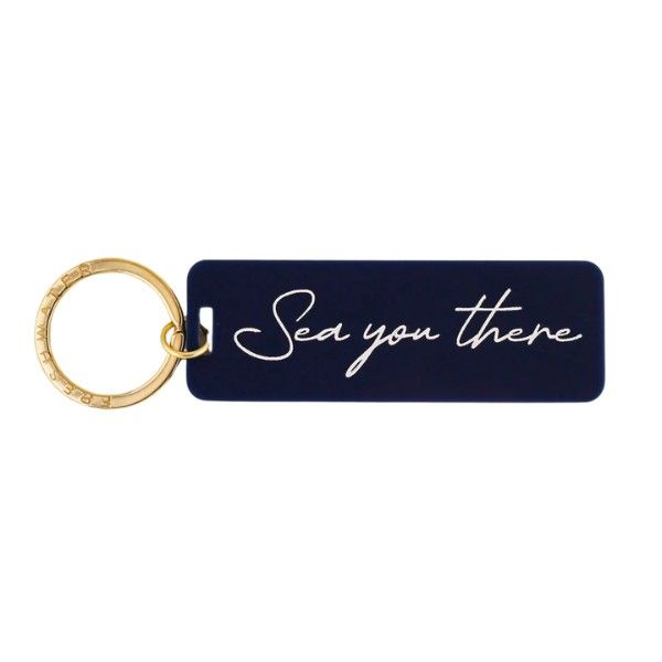 Silver Sea You There Rectangle Keychain Dickinson Jewelers Dunkirk, MD