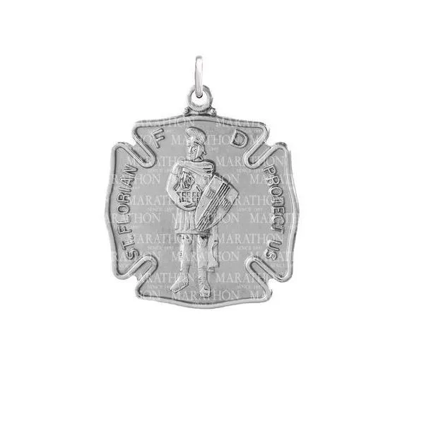 Sterling Silver St Florian Medal Pendant Dickinson Jewelers Dunkirk, MD