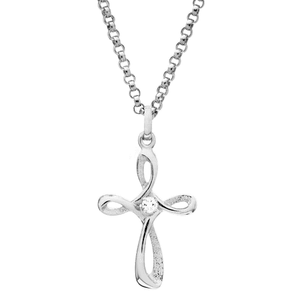 Sterling Silver CZ Cross Pendant Dickinson Jewelers Dunkirk, MD