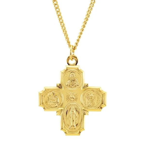 24k shop cross pendant