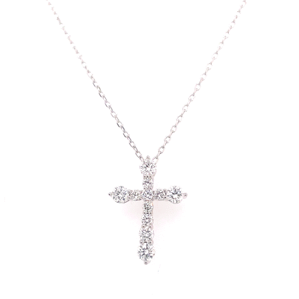 14k White Gold Diamond Cross Pendant Dickinson Jewelers Dunkirk, MD