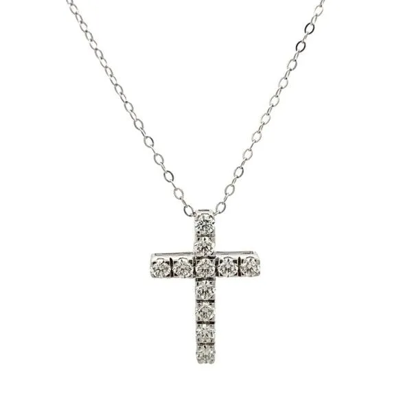 14Kt White Diamond Cross Pendant Dickinson Jewelers Dunkirk, MD