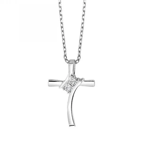 Sterling Silver Two Stone Cross Pendant Dickinson Jewelers Dunkirk, MD
