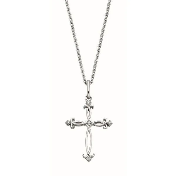 Sterling Silver Diamond Cross Pendant Dickinson Jewelers Dunkirk, MD