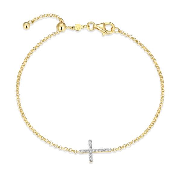 14k Gold Plated Cross Bolo Bracelet Dickinson Jewelers Dunkirk, MD