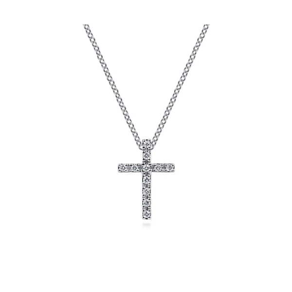 14K White Gold Diamond Cross Pendant Dickinson Jewelers Dunkirk, MD