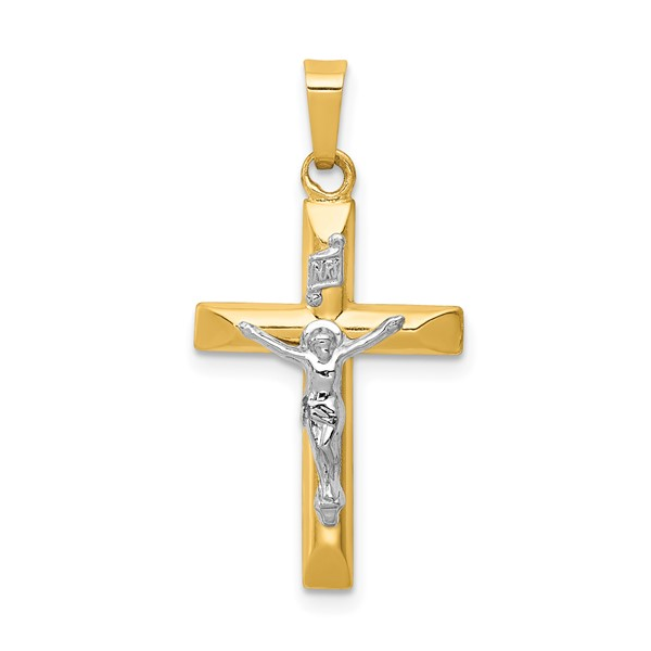 14Kt Yellow Gold INRI Crucifix Pendant Dickinson Jewelers Dunkirk, MD