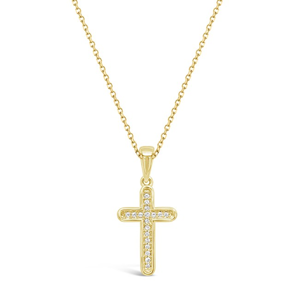 14K Yellow Gold Diamond Cross Pendant Dickinson Jewelers Dunkirk, MD