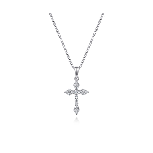 14K White Gold Diamond Cross Pendant Dickinson Jewelers Dunkirk, MD
