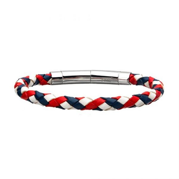 Men's American Flag Braided Leather Bracelet Dickinson Jewelers Dunkirk, MD