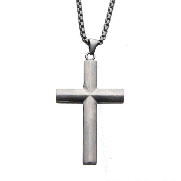 Men's Stainless Steel Cross Pendant Dickinson Jewelers Dunkirk, MD