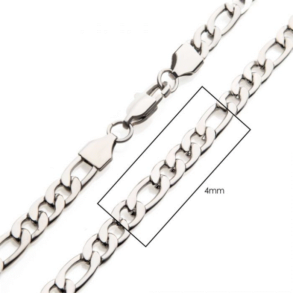 Men's Stainless Steel Figaro Chain Dickinson Jewelers Dunkirk, MD