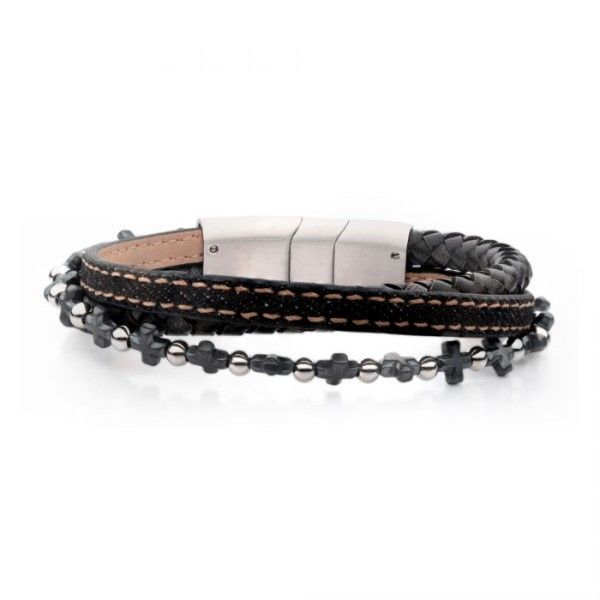 Multi-Strand Leather and Bead Bracelet Dickinson Jewelers Dunkirk, MD