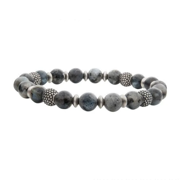 Labradorite and Black Oxidized Bead Bracelet Dickinson Jewelers Dunkirk, MD