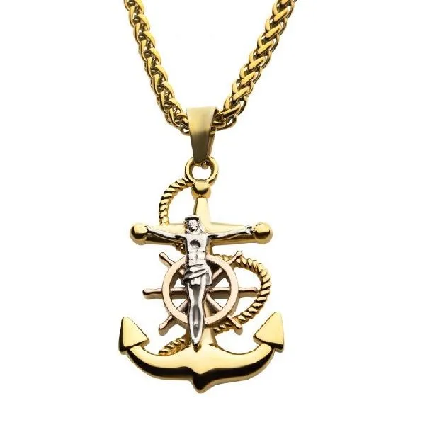 Anchor and Jesus Pendant Dickinson Jewelers Dunkirk, MD