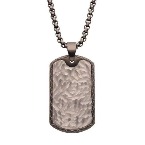Gun Metal Plated Dog Tag Pendant Dickinson Jewelers Dunkirk, MD