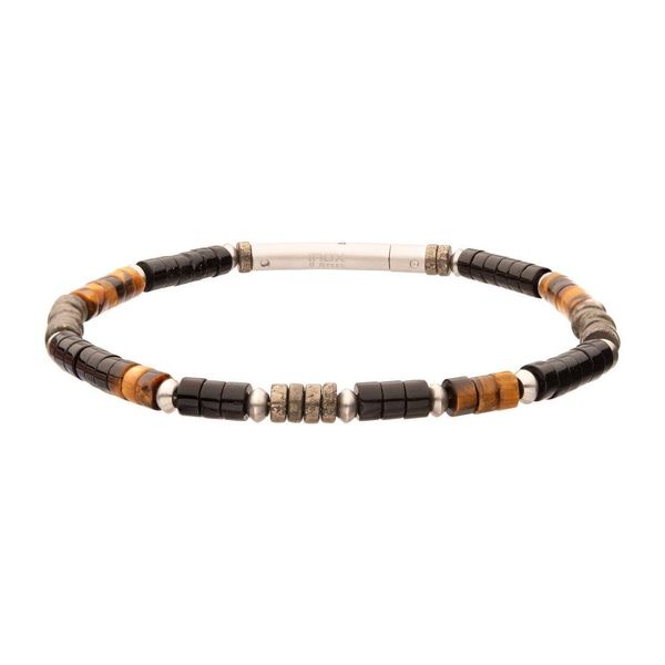 Men's Stainless Steel Heishi Bead Bracelet Dickinson Jewelers Dunkirk, MD