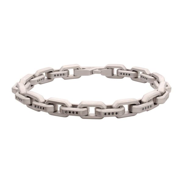 Stainless Steel Interlock Link Chain Bracelet Dickinson Jewelers Dunkirk, MD
