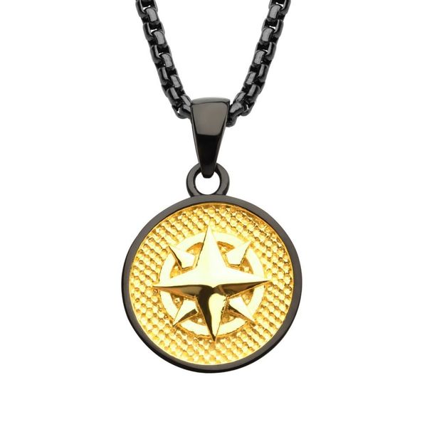 18Kt Gold Wayfinder Compass Pendant Dickinson Jewelers Dunkirk, MD