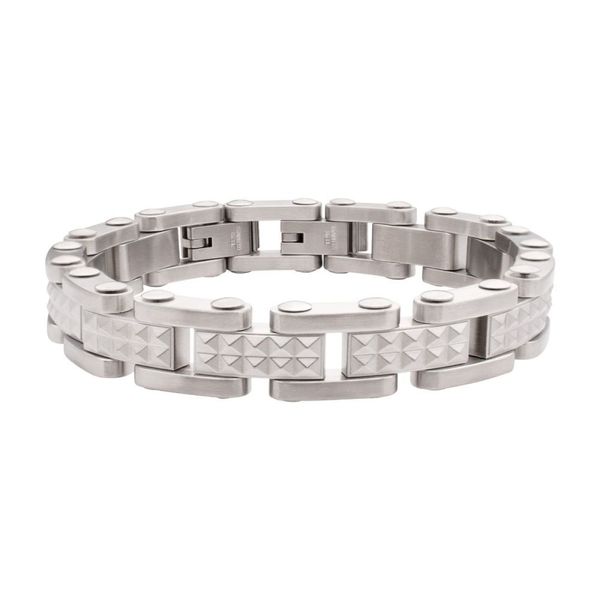 Matte Pyramid Stud Link Bracelet Dickinson Jewelers Dunkirk, MD