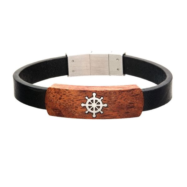Ship's Wheel Red Wood ID Bracelets Dickinson Jewelers Dunkirk, MD