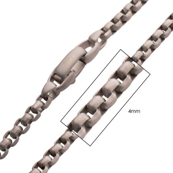 Matte Stainless Steel Box Chain Dickinson Jewelers Dunkirk, MD
