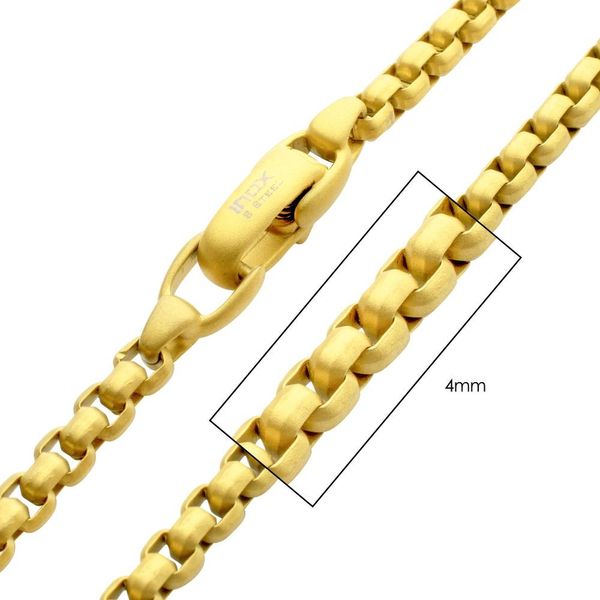 Matte Gold Bold Box Chain Dickinson Jewelers Dunkirk, MD