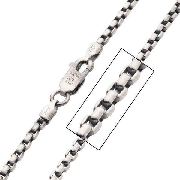 Black Rhodium Box Chain Necklace Dickinson Jewelers Dunkirk, MD