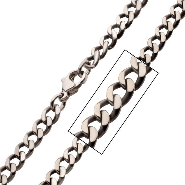 Titanium Flat Curb Chain Necklace Dickinson Jewelers Dunkirk, MD