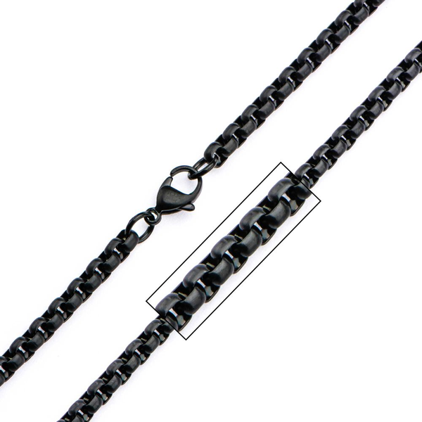 Men's Black Stainless Bold Box Chain Dickinson Jewelers Dunkirk, MD