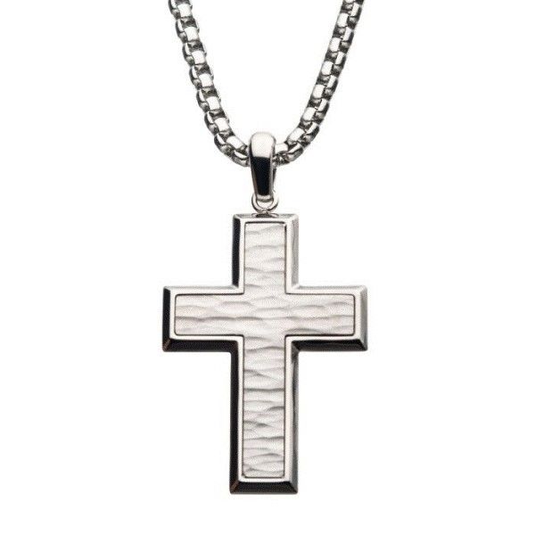 Matte Stainless Steel Cross Pendant Dickinson Jewelers Dunkirk, MD