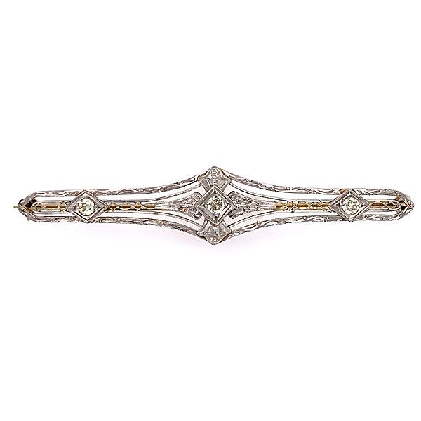 14k White Gold Brooch Pin Dickinson Jewelers Dunkirk, MD