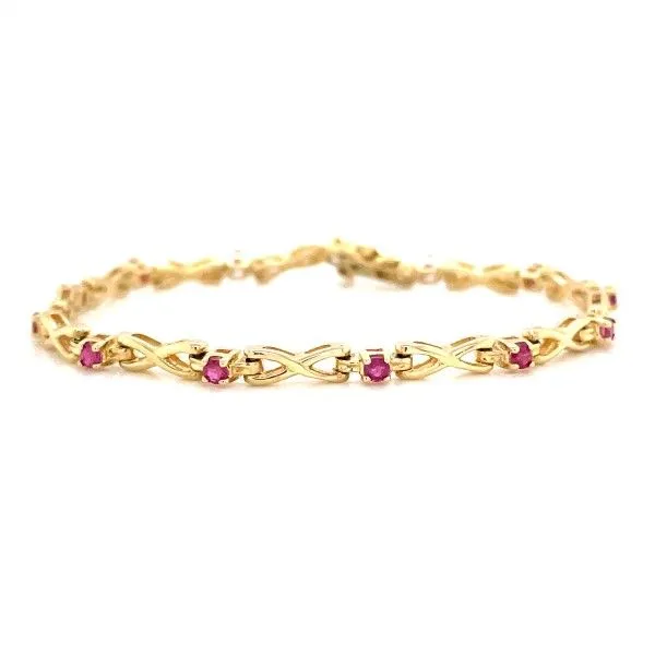 14k gold sales ruby bracelet