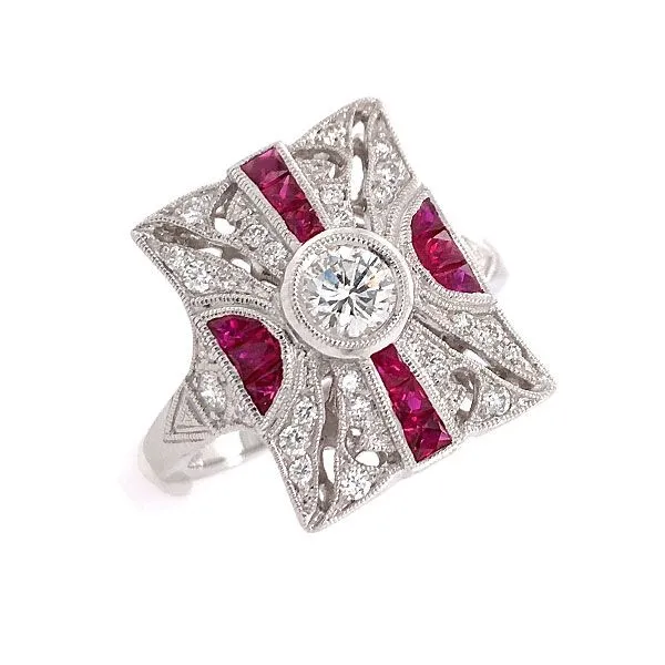 18k White Gold Ruby And Diamond Ring Dickinson Jewelers Dunkirk, MD