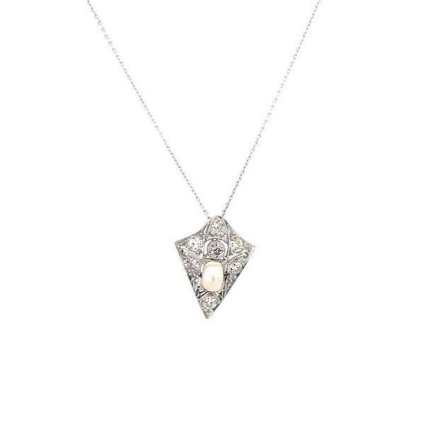 Platinum Pearl And Diamond Pendant Dickinson Jewelers Dunkirk, MD