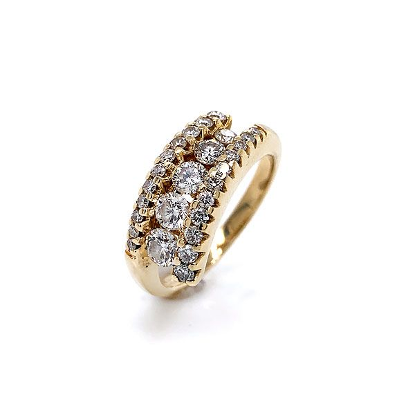14k Yellow Gold Diamond Bypass Ring Dickinson Jewelers Dunkirk, MD