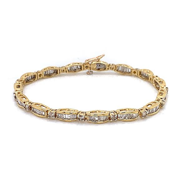 14k Yellow And White Gold Diamond Bracelet Dickinson Jewelers Dunkirk, MD