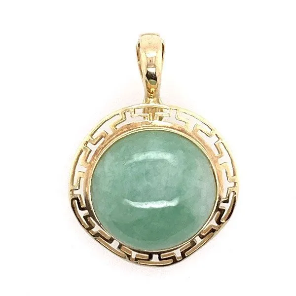 14k Yellow Gold Green Jade Pendant Dickinson Jewelers Dunkirk, MD