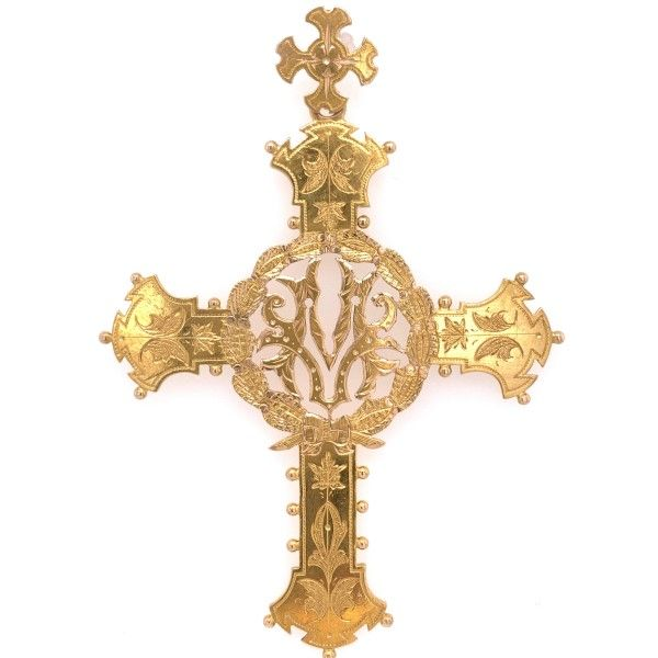 14k Yellow Gold Ornate Cross Dickinson Jewelers Dunkirk, MD