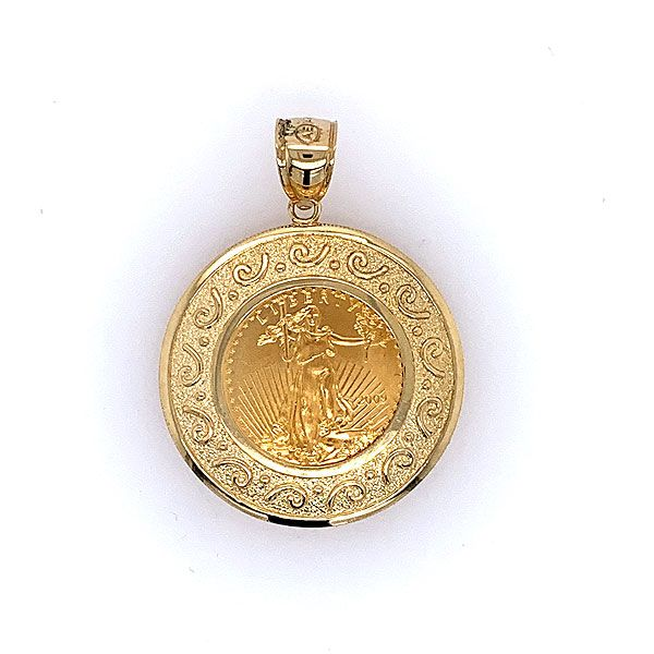 14k Yellow Gold "Liberty" Coin Pendant Dickinson Jewelers Dunkirk, MD