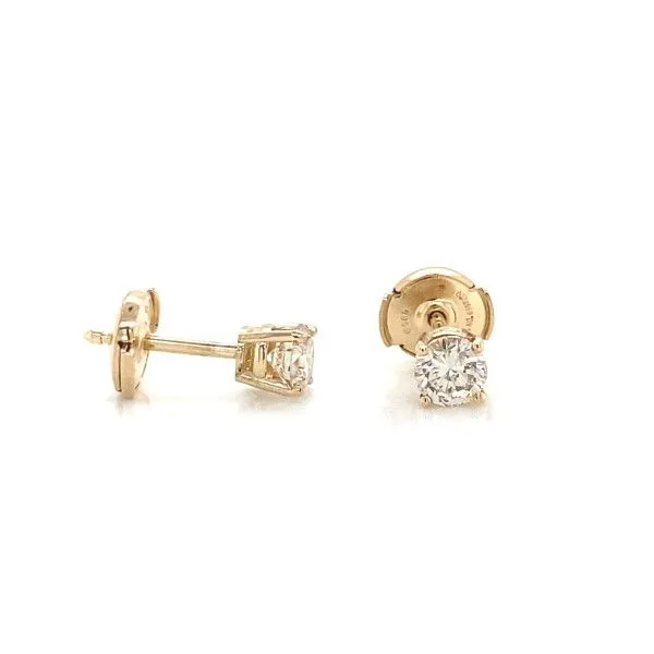 14k Yellow Gold Diamond Stud Earrings Dickinson Jewelers Dunkirk, MD