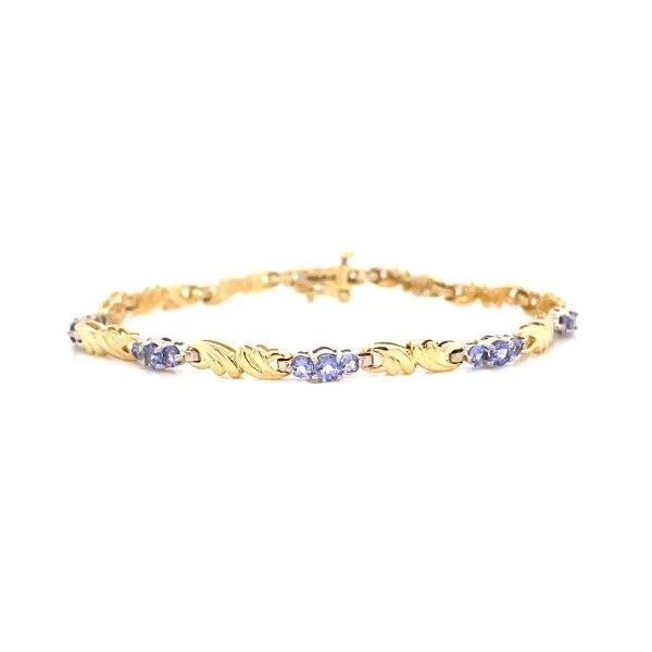 Tanzanite bracelet yellow gold store