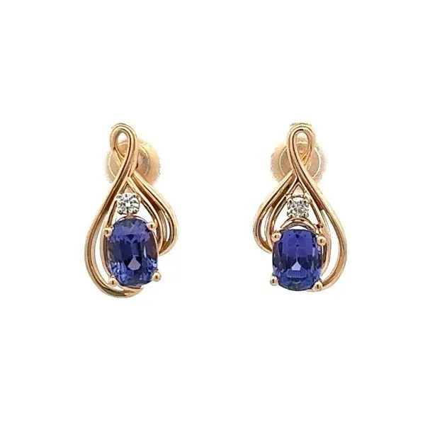 14k Yellow Gold Tanzanite Earrings Dickinson Jewelers Dunkirk, MD
