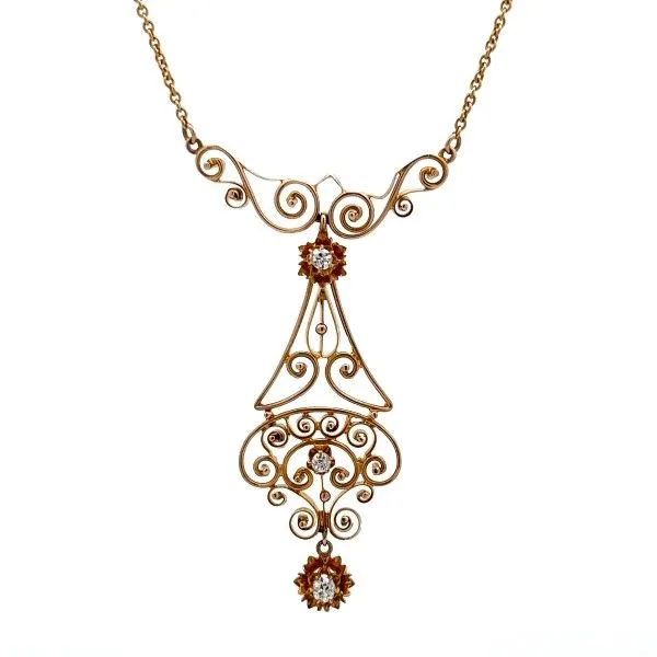 Antique lavalier necklace hotsell