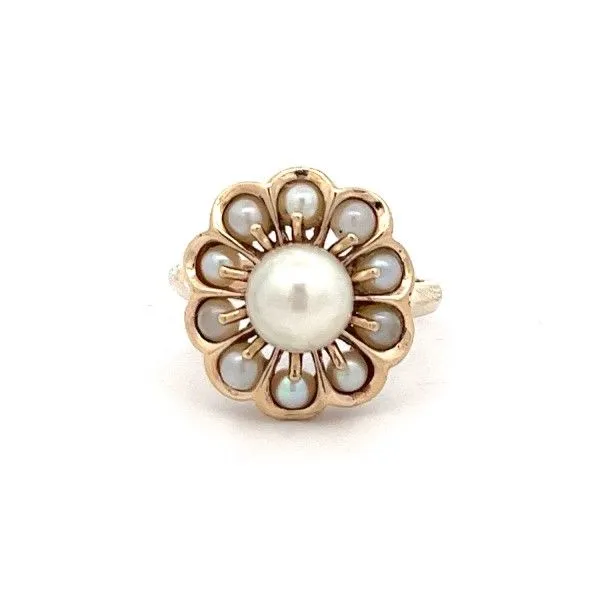 10k Yellow Gold Pearl Ring Dickinson Jewelers Dunkirk, MD
