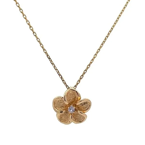 14k Yellow Gold Plumeria Pendant Dickinson Jewelers Dunkirk, MD