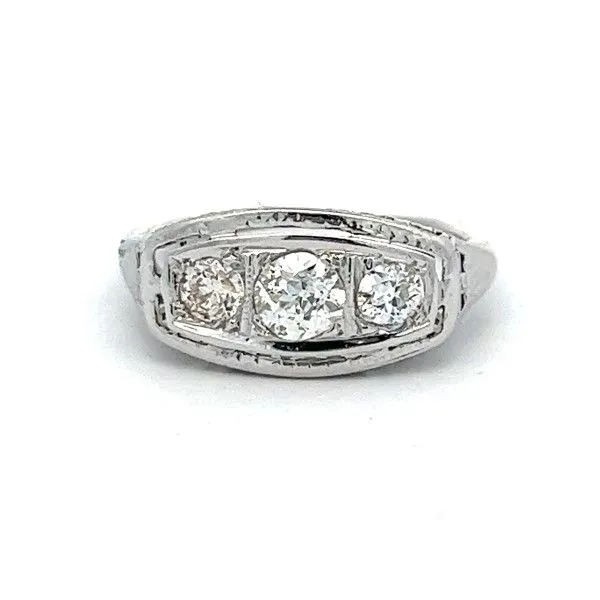 18k White Gold Diamond 3-Stone Ring Dickinson Jewelers Dunkirk, MD