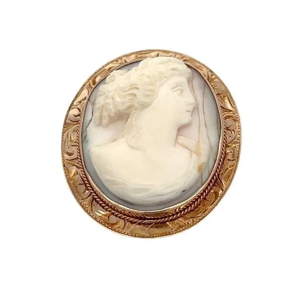 10k Yellow Gold Cameo Pin Dickinson Jewelers Dunkirk, MD